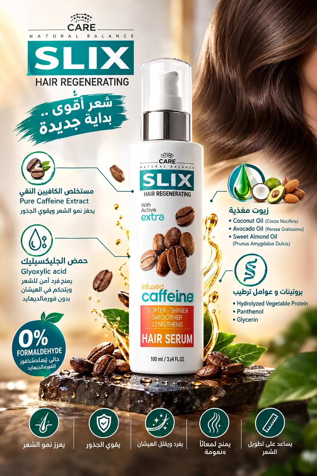 سيروم سليكس لتجديد الشعر ومقاومة التساقط ، 120 مل